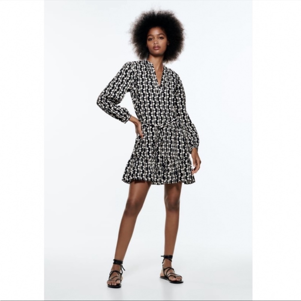ZARA print short dress SMALL